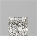 Natural Diamond 0.73 Carats, Princess with  Cut, J Color, SI1 Clarity and Certified by GIA