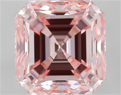 Picture of Lab Grown Diamond 3.05 Carats, Asscher with  Cut, Fancy Intense Pink Color, VS1 Clarity and Certified by IGI