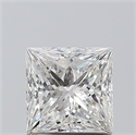 Natural Diamond 1.01 Carats, Princess with  Cut, G Color, SI1 Clarity and Certified by GIA