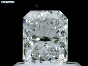 Picture of Natural Diamond 0.55 Carats, Radiant with  Cut, D Color, SI2 Clarity and Certified by GIA