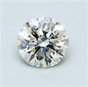 Diamante Natural 0.90 quilates, Redondo , Color K, claridad SI1 y certificado GIA