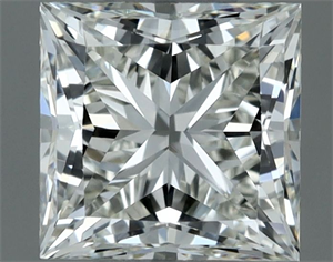 Picture of Natural Diamond 0.70 Carats, Princess with  Cut, H Color, IF Clarity and Certified by IGI