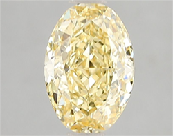 Picture of Lab Grown Diamond 1.64 Carats, Oval with  Cut, Fancy Intense Yellow Color, VVS2 Clarity and Certified by IGI