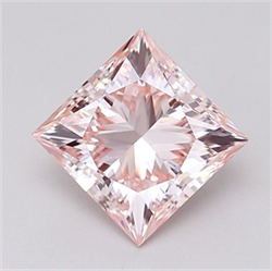 Picture of Lab Grown Diamond 3.00 Carats, Princess with  Cut, Fancy Intense Pink Color, VVS2 Clarity and Certified by IGI