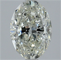 Natural Diamond 2.01 Carats, Oval with  Cut, K Color, I1 Clarity and Certified by GIA