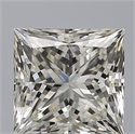 Natural Diamond 0.90 Carats, Princess with  Cut, H Color, VVS1 Clarity and Certified by IGI