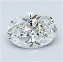Natural Diamond 1.21 Carats, Oval with  Cut, E Color, VS2 Clarity and Certified by GIA