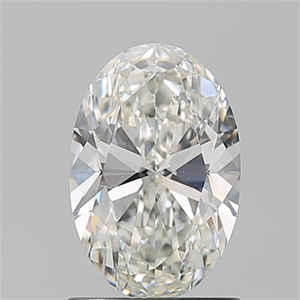 Picture of Natural Diamond 1.21 Carats, Oval with  Cut, H Color, SI1 Clarity and Certified by GIA
