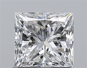Picture of Natural Diamond 0.70 Carats, Princess with  Cut, E Color, VS2 Clarity and Certified by GIA