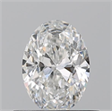 Natural Diamond 0.52 Carats, Oval with  Cut, F Color, VS2 Clarity and Certified by GIA