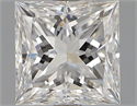Natural Diamond 0.72 Carats, Princess with  Cut, F Color, VVS1 Clarity and Certified by GIA