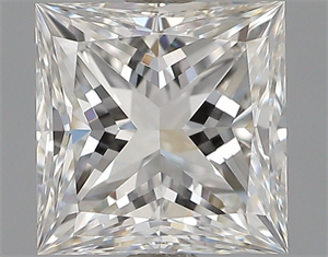 Picture of Natural Diamond 0.72 Carats, Princess with  Cut, F Color, VVS1 Clarity and Certified by GIA