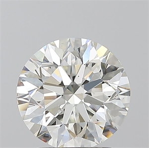 Picture of Natural Diamond 2.01 Carats, Round with Excellent Cut, I Color, SI2 Clarity and Certified by GIA