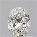 Natural Diamond 0.40 Carats, Oval with  Cut, H Color, VVS2 Clarity and Certified by GIA