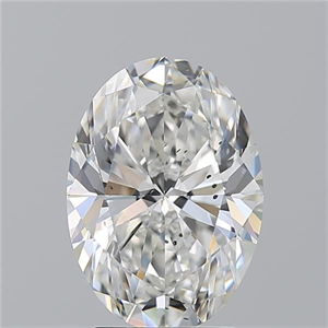 Foto Diamante Natural 2.50 quilates, Ovalado , Color G, claridad SI1 y certificado GIA de