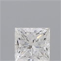 Natural Diamond 0.40 Carats, Princess with  Cut, F Color, SI2 Clarity and Certified by IGI