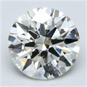 Natural Diamond 3.14 Carats, Round with Excellent Cut, L Color, SI1 Clarity and Certified by GIA