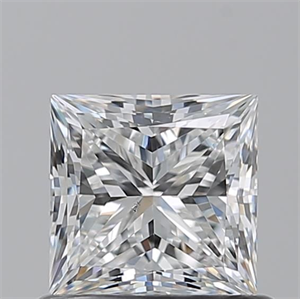 Picture of Natural Diamond 0.82 Carats, Princess with  Cut, E Color, VS2 Clarity and Certified by GIA