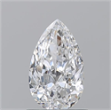 Natural Diamond 0.90 Carats, Pear with  Cut, D Color, SI1 Clarity and Certified by GIA
