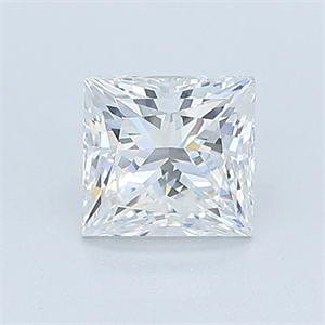 Picture of Natural Diamond 0.88 Carats, Princess with  Cut, E Color, VS1 Clarity and Certified by GIA
