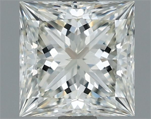 Picture of Natural Diamond 1.02 Carats, Princess with  Cut, I Color, IF Clarity and Certified by IGI