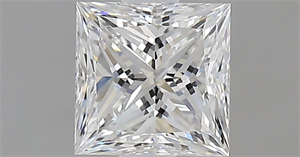 Picture of Natural Diamond 0.90 Carats, Princess with  Cut, E Color, VS1 Clarity and Certified by GIA