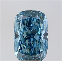 Picture of Lab Grown Diamond 2.16 Carats, CUSHION MODIFIED with  Cut, Fancy Vivid Blue Color, VS1 Clarity and Certified by IGI