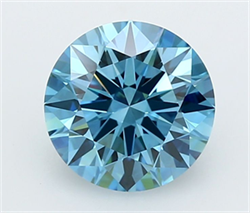 Picture of Lab Grown Diamond 2.51 Carats, Round with Ideal Cut, Fancy Vivid Blue Color, VVS1 Clarity and Certified by IGI