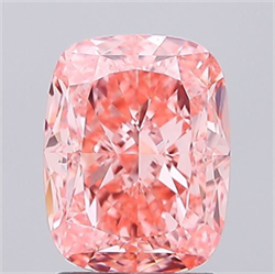 Picture of Lab Grown Diamond 2.15 Carats, CUSHION MODIFIED with  Cut, Fancy Vivid Pink Color, VVS1 Clarity and Certified by IGI