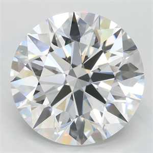 Picture of Lab Grown Diamond 4.00 Carats, Round with Excellent Cut, D Color, IF Clarity and Certified by GIA