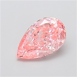 Picture of Lab Grown Diamond 2.03 Carats, Pear with  Cut, Fancy Vivid Pink Color, VVS2 Clarity and Certified by IGI