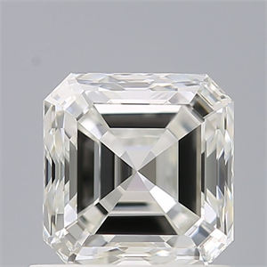 Picture of Natural Diamond 0.90 Carats, Asscher with  Cut, F Color, IF Clarity and Certified by IGI