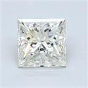 Natural Diamond 1.50 Carats, Princess with  Cut, J Color, SI1 Clarity and Certified by GIA