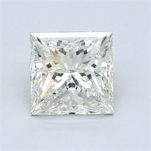Foto Diamante Natural 1.50 quilates, Princesa , Color J, claridad SI1 y certificado GIA de