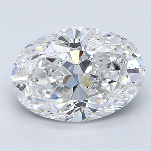 Picture of Natural Diamond 2.30 Carats, Oval with  Cut, D Color, SI1 Clarity and Certified by GIA