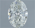 Natural Diamond 1.25 Carats, Oval with  Cut, H Color, SI2 Clarity and Certified by IGI