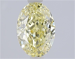 Picture of Lab Grown Diamond 1.51 Carats, Oval with  Cut, Fancy Yellow Color, VVS2 Clarity and Certified by IGI