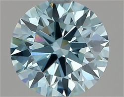 Picture of Lab Grown Diamond 1.95 Carats, Round with Ideal Cut, Fancy Vivid Blue Color, VS1 Clarity and Certified by IGI