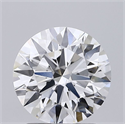 Lab Grown Diamond 1.74 Carats, Round with Ideal Cut, E Color, VS1 Clarity and Certified by IGI