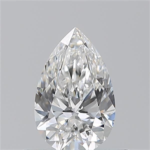 Picture of Natural Diamond 0.56 Carats, Pear with  Cut, F Color, VVS2 Clarity and Certified by GIA