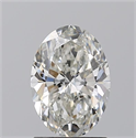 Natural Diamond 1.50 Carats, Oval with  Cut, H Color, SI1 Clarity and Certified by GIA