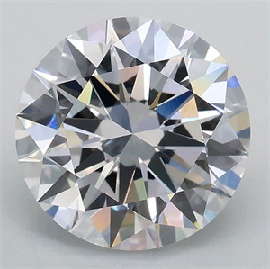 Picture of Lab Grown Diamond 2.00 Carats, Round with Excellent Cut, D Color, VVS2 Clarity and Certified by IGI