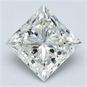 Natural Diamond 2.01 Carats, Princess with  Cut, J Color, VS1 Clarity and Certified by GIA