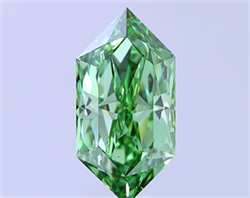 Picture of Lab Grown Diamond 5.02 Carats, HEXAGONAL with  Cut, Fancy Vivid Green Color, VS2 Clarity and Certified by IGI