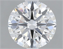 Lab Grown Diamond 1.54 Carats, Round with Excellent Cut, D Color, VVS1 Clarity and Certified by GIA