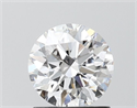 Lab Grown Diamond 1.04 Carats, Round with Ideal Cut, D Color, VVS1 Clarity and Certified by IGI