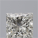 Natural Diamond 0.56 Carats, Princess with  Cut, H Color, IF Clarity and Certified by IGI