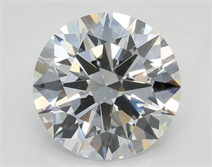 Picture of Lab Grown Diamond 3.07 Carats, Round with Excellent Cut, E Color, VS1 Clarity and Certified by GIA