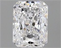 Natural Diamond 0.50 Carats, Radiant with  Cut, D Color, VVS2 Clarity and Certified by GIA
