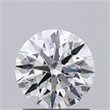 Lab Grown Diamond 1.27 Carats, Round with Ideal Cut, D Color, VS2 Clarity and Certified by IGI